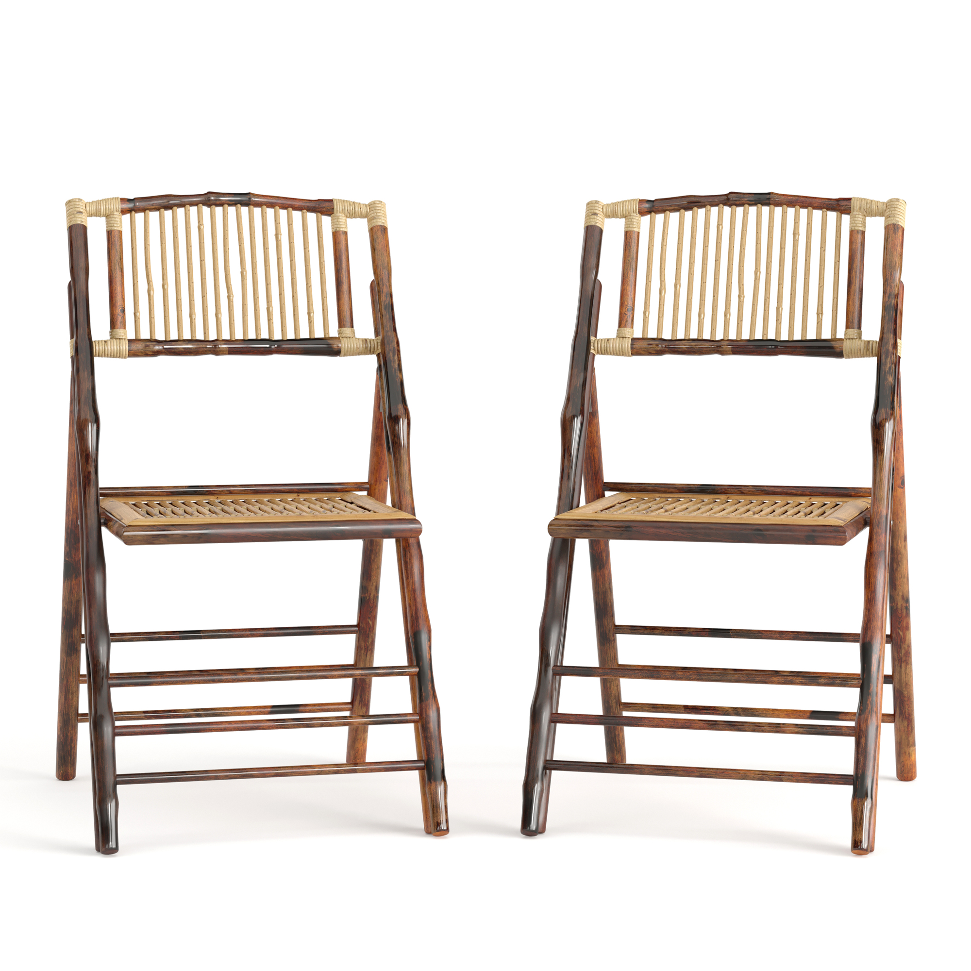 Flash Furniture, 2 Pack Bamboo Wood Folding Event Chair, Included (qty.) 2 Model# 2X62111BAM